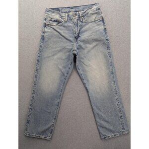 American Eagle Jeans Mens 28x28 Light Wash Blue Loose Straight Relaxed Denim